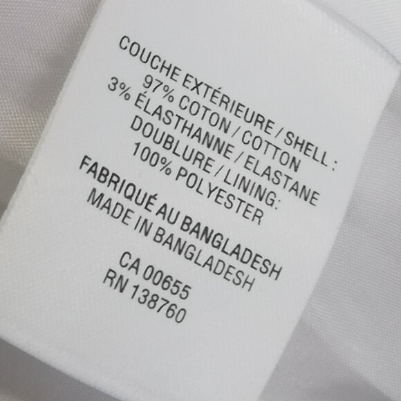 Reitman's  White Cotton Blazer - Large - Picture 9 of 10